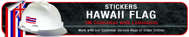 Hawaii State Flag Sticker | CustomHardHats.com